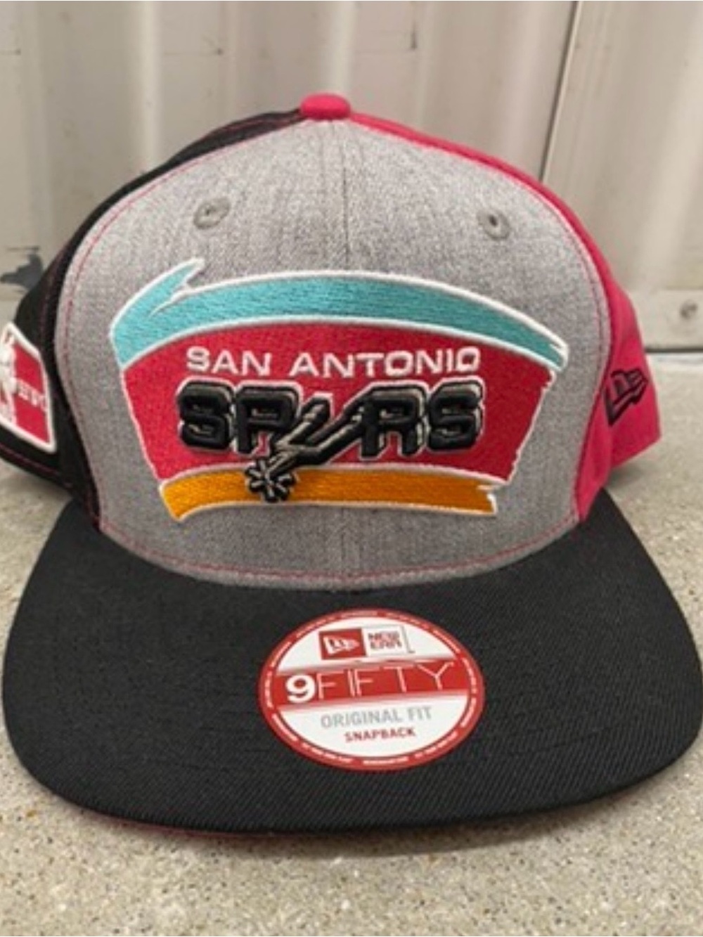 New Era San Antonio Spurs Snapback Hat - Grey, Black, Pink, Teal